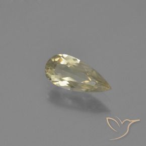 Diaspro cangiante Giallo pallido naturale da 0.71 ct, Forma a pera, VVS-VS