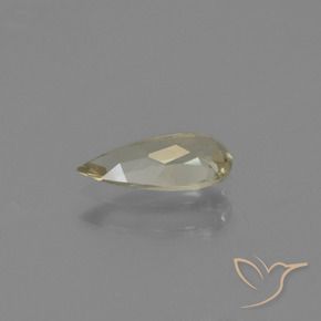 Diaspro cangiante Giallo pallido naturale da 0.71 ct, Forma a pera, VVS-VS