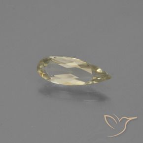Diaspro cangiante Giallo pallido naturale da 0.80 ct, Forma a pera, VVS-VS