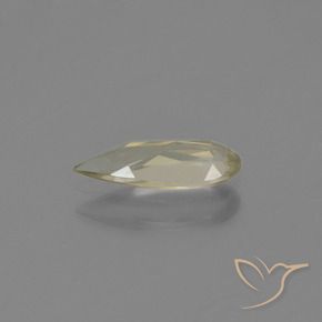 Diaspro cangiante Giallo pallido naturale da 0.80 ct, Forma a pera, VVS-VS