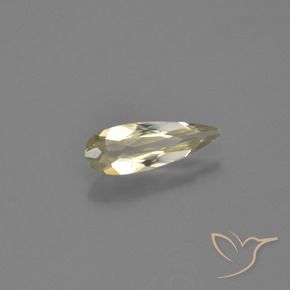 Diaspro cangiante Giallo chiaro naturale da 0.69 ct, Forma a pera, VVS-VS