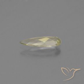 Diaspro cangiante Giallo chiaro naturale da 0.69 ct, Forma a pera, VVS-VS