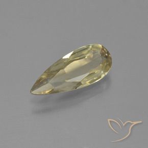 Diaspro cangiante Giallo molto chiaro naturale da 0.91 ct, Forma a pera, VVS-VS