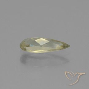 Diaspro cangiante Giallo molto chiaro naturale da 0.72 ct, Forma a pera, VS