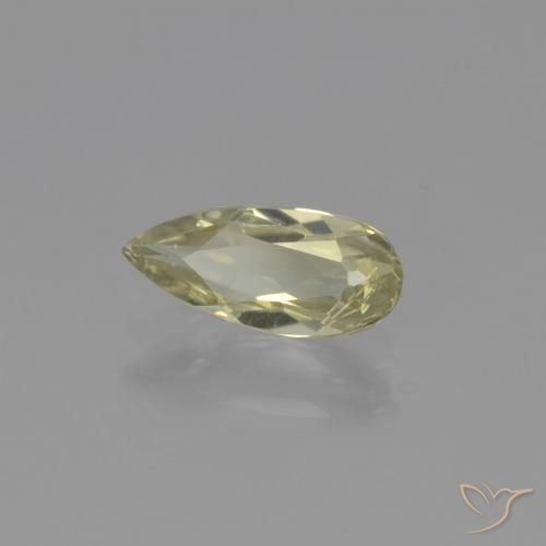 Diaspro cangiante Giallo molto pallido naturale da 0.80 ct, Forma a pera, VS