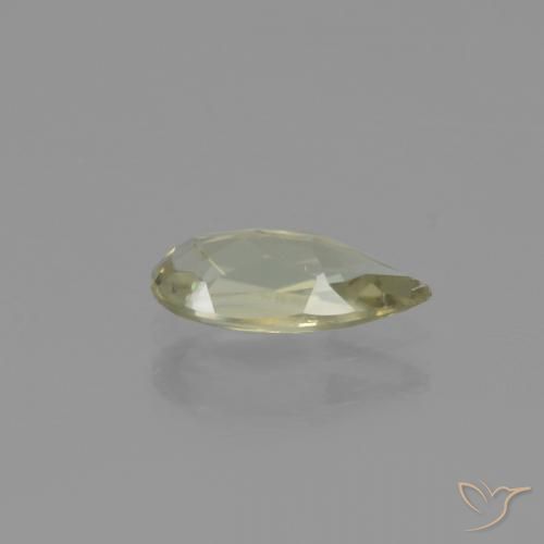 Diaspro cangiante Giallo molto pallido naturale da 0.80 ct, Forma a pera, VS