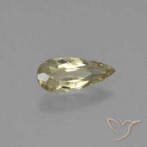 Diaspro cangiante Giallo chiaro naturale da 0.65 ct, Forma a pera, VVS