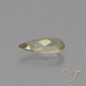 Diaspro cangiante Giallo chiaro naturale da 0.65 ct, Forma a pera, VVS