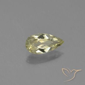 Diaspro cangiante Giallo pallido naturale da 0.69 ct, Forma a pera, VVS