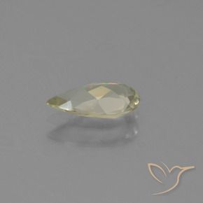 Diaspro cangiante Giallo pallido naturale da 0.69 ct, Forma a pera, VVS