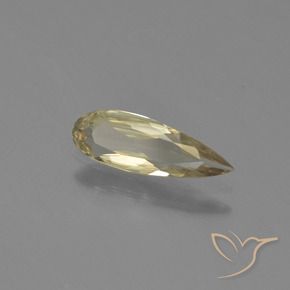 Diaspro cangiante Giallo pallido naturale da 0.62 ct, Forma a pera, VVS