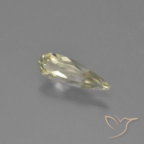 Diaspro cangiante Giallo molto pallido naturale da 0.97 ct, Forma a pera, VVS-VS