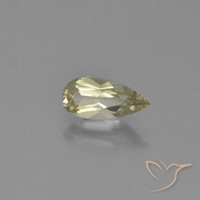 Diaspro cangiante Giallo molto chiaro naturale da 0.86 ct, Forma a pera, VVS-VS