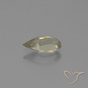 Diaspro cangiante Giallo molto chiaro naturale da 0.86 ct, Forma a pera, VVS-VS