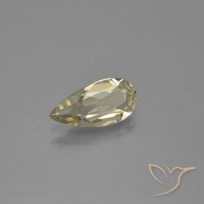 Diaspro cangiante Giallo chiaro naturale da 0.85 ct, Forma a pera, VVS-VS