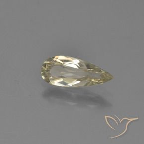 Diaspro cangiante Giallo pallido naturale da 0.95 ct, Forma a pera, VVS-VS