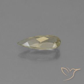 Diaspro cangiante Giallo pallido naturale da 0.95 ct, Forma a pera, VVS-VS