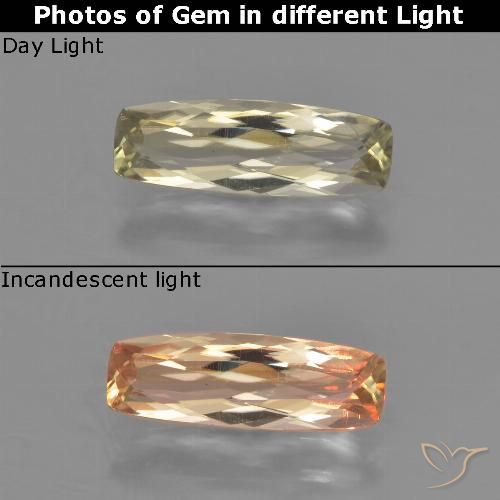 1.36ct Naturale Giallo chiaro Diaspro cangiante, Cuscino, VVS-VS