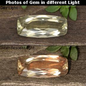 Diasporo cangiante naturale giallo da 1,35 ct, taglio a cuscino, VVS