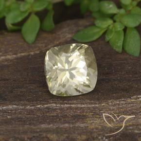 Diaspro cangiante Giallo molto chiaro naturale da 0.81 ct, Cuscino, VVS-VS