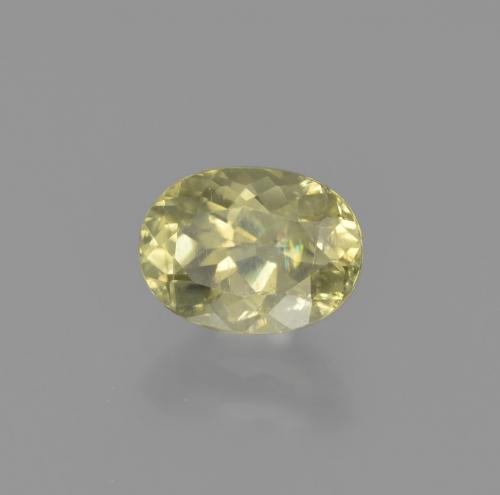 Diasporo cangiante naturale giallo da 1,18 ct, taglio ovale, VS-SI