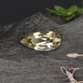 Diaspro cangiante Giallo molto chiaro naturale da 0.80 ct, Forma a pera, VVS-VS