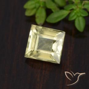 Diaspro cangiante Giallo molto chiaro naturale da 1.01 ct, Quadrato, VS
