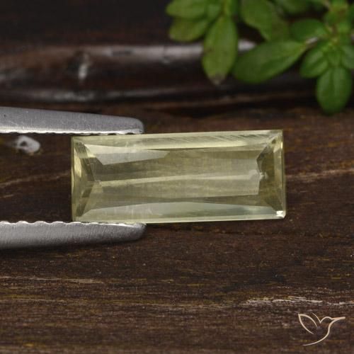 Diaspro cangiante Giallo molto chiaro naturale da 1.05 ct, Taglio a baguette, VS