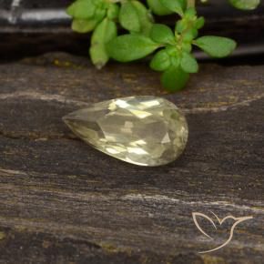 Diaspro cangiante Giallo caldo naturale da 0.82 ct, Forma a pera, VVS-VS