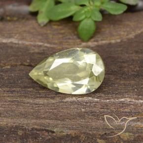 Diaspro cangiante Giallo molto chiaro naturale da 0.80 ct, Forma a pera, VVS-VS
