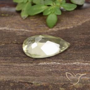 Diaspro cangiante Giallo molto chiaro naturale da 0.80 ct, Forma a pera, VVS-VS