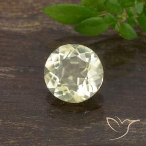 Diaspro cangiante Giallo chiaro naturale da 0.60 ct, Rotondo, VVS-VS