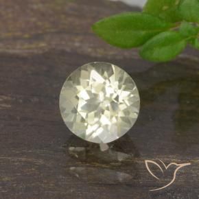 Diaspro cangiante Giallo molto chiaro naturale da 0.61 ct, Rotondo, VVS-VS