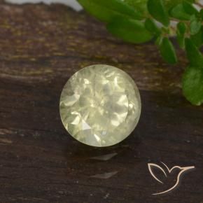 Diaspro cangiante Giallo chiaro naturale da 0.64 ct, Rotondo, VVS-VS
