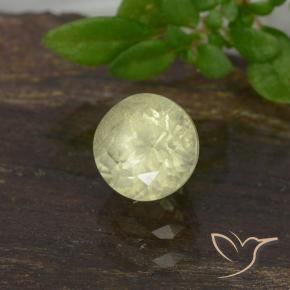 Diaspro cangiante Giallo chiaro naturale da 0.63 ct, Rotondo, VS-SI
