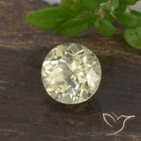 Diaspro cangiante Giallo chiaro naturale da 0.68 ct, Rotondo, VS
