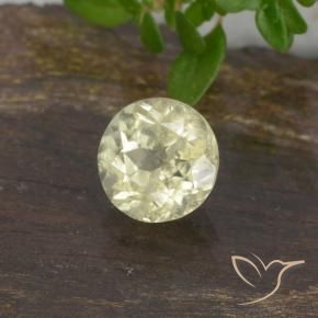 Diaspro cangiante Giallo chiaro naturale da 0.65 ct, Rotondo, VS