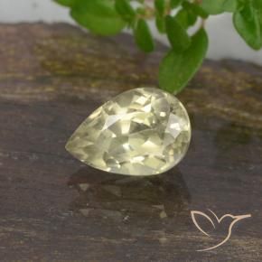 Diaspro cangiante Giallo chiaro naturale da 0.69 ct, Forma a pera, VVS-VS