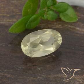 Diaspro cangiante Giallo chiaro naturale da 0.63 ct, Ovale, VS