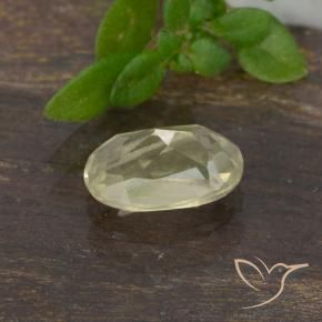Diaspro cangiante Giallo chiaro naturale da 0.63 ct, Ovale, VS