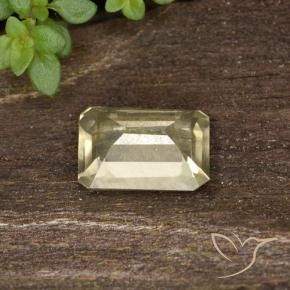 Diaspro cangiante Giallo chiaro naturale da 0.85 ct, Ottagonale / Taglio smeraldo, VVS-VS