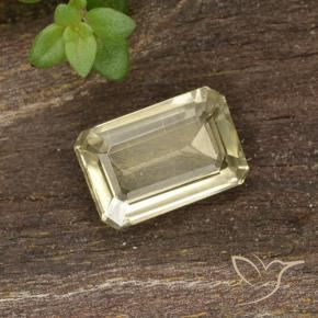 Diaspro cangiante Giallo chiaro naturale da 0.72 ct, Ottagonale / Taglio smeraldo, VVS-VS