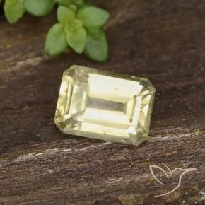 Diaspro cangiante Giallo molto chiaro naturale da 0.73 ct, Ottagonale / Taglio smeraldo, VVS-VS