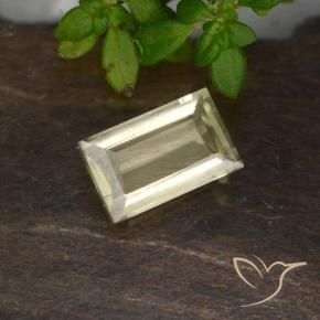 Diaspro cangiante Giallo Beige naturale da 0.64 ct, Taglio a baguette, VS