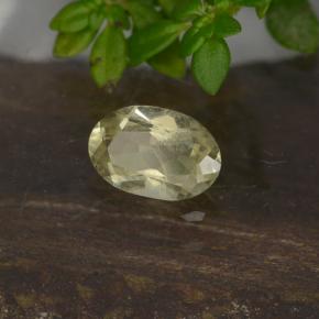 Diasporo cangiante naturale giallo da 0,50 ct, taglio ovale, VVS-VS