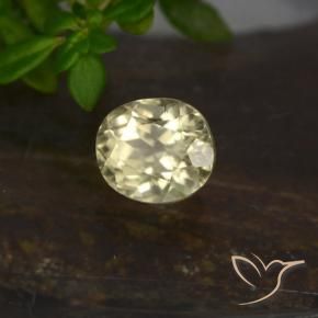 Diaspro cangiante Giallo molto pallido naturale da 0.80 ct, Ovale, VVS-VS