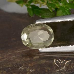 Diaspro cangiante Giallo molto chiaro naturale da 0.66 ct, Ovale, VVS-VS