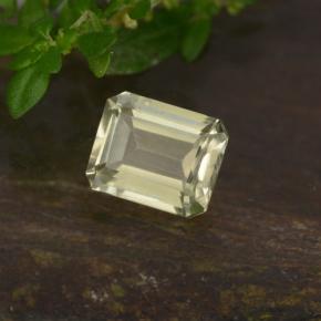 Diaspro cangiante Giallo molto chiaro naturale da 0.70 ct, Taglio smeraldo, VS