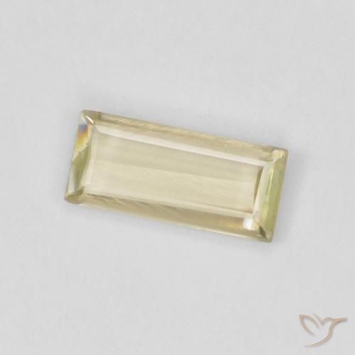 Diaspro cangiante Giallo chiaro naturale da 0.70 ct, Taglio a baguette, VVS-VS