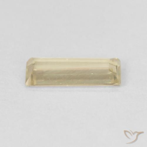 Diaspro cangiante Giallo chiaro naturale da 0.70 ct, Taglio a baguette, VVS-VS